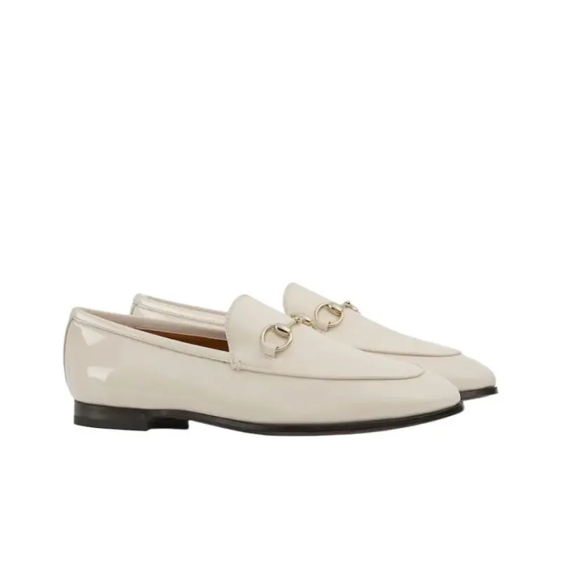 GUCCI Jordaan Loafers Women's White-2