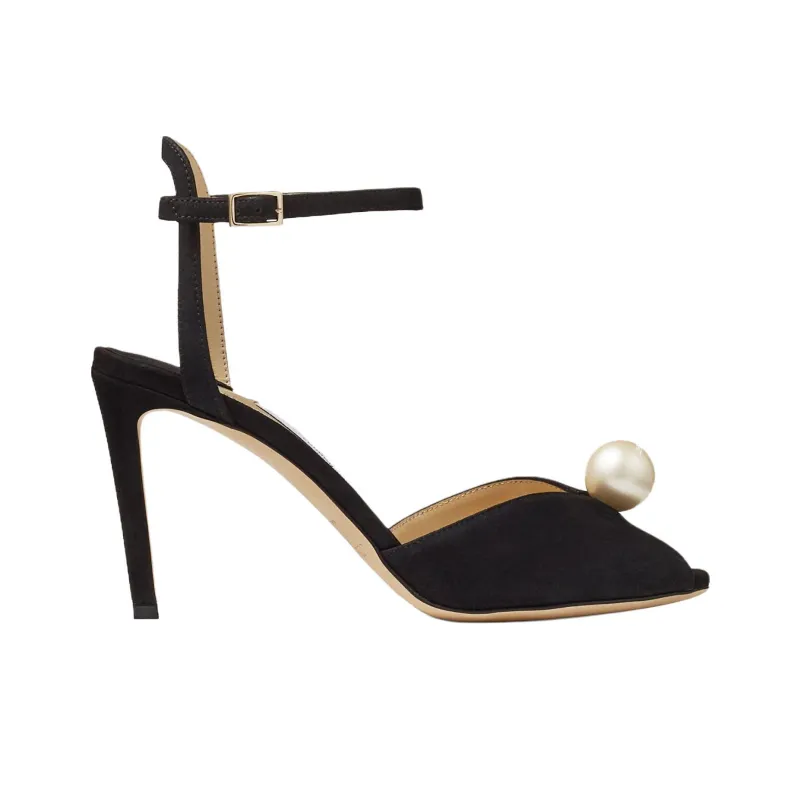 Jimmy Choo Sacora 85mm Pearl-embellished Sandals-1