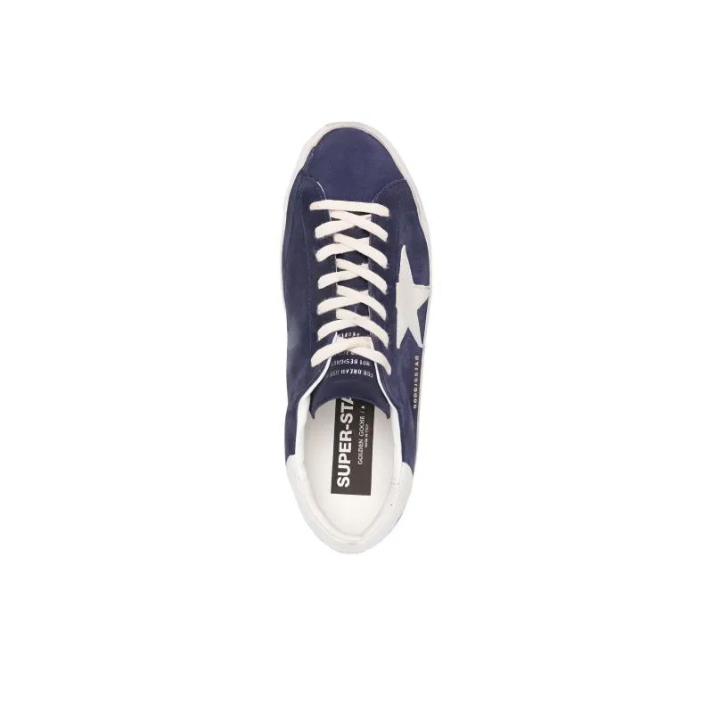 Golden Goose Super Star Navy Suede White-3