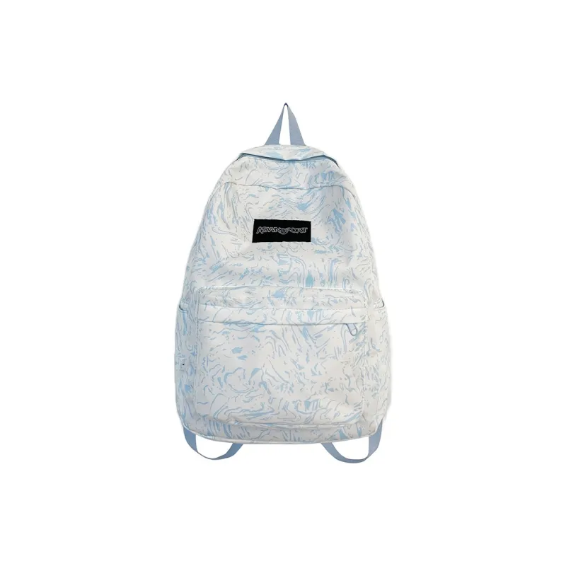 Dusen Kangaroo Nylon Backpack Regular Unisex White/Black/Red/Light Blue-9