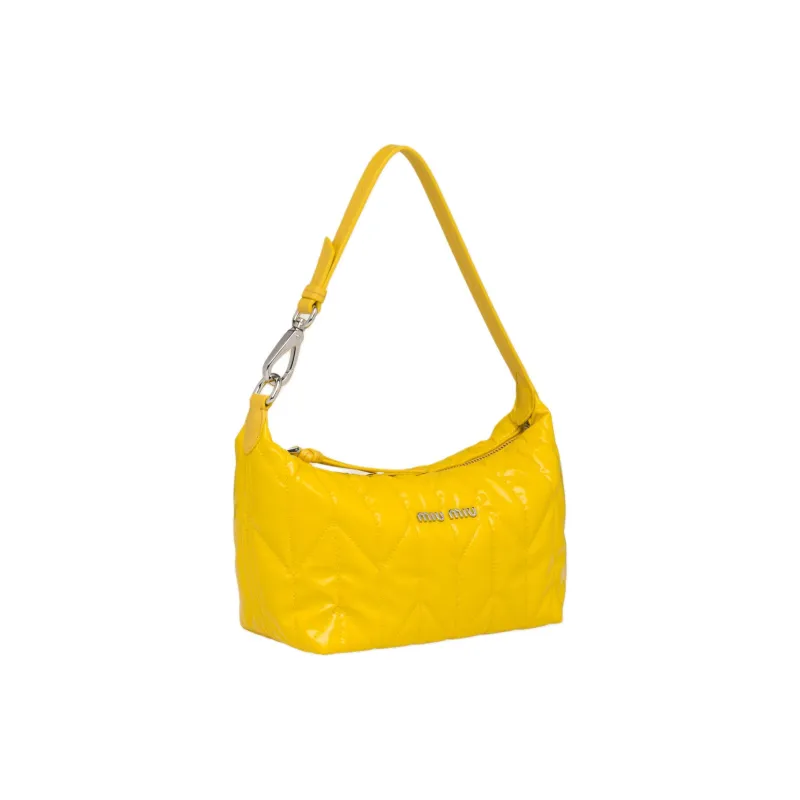 MIU MIU Maritime Leather Shoulder Bag Handbag Shoulder Bag Women's Yellow-1