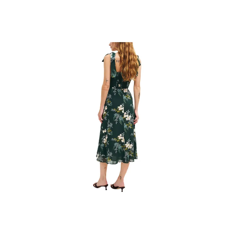 REFORMATION Slip Dresses Women's Portia/Dark Green-1