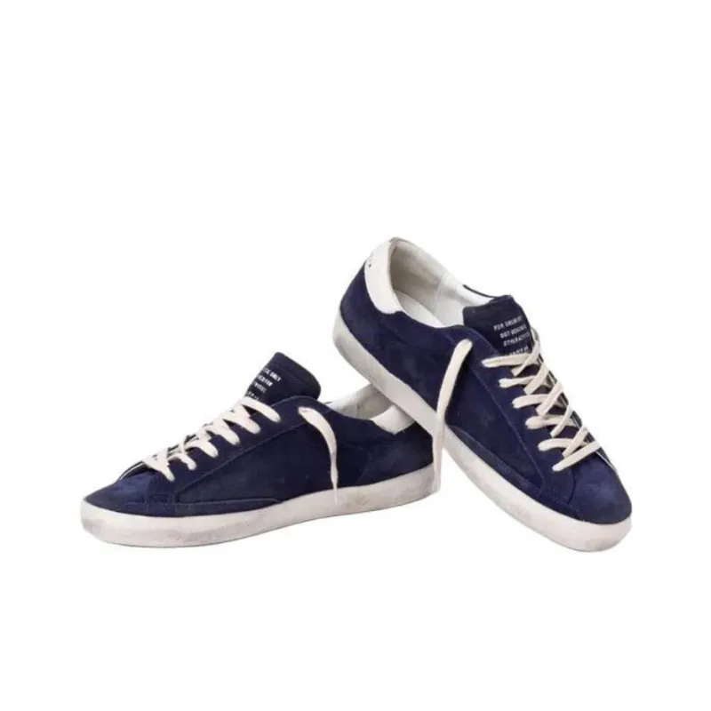 Golden Goose Super Star Navy Suede White-4