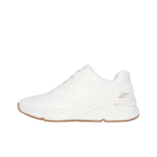 Skechers Bobs Arch Anti Slip Wear Resistant Low Top Casual Shoes Women's White