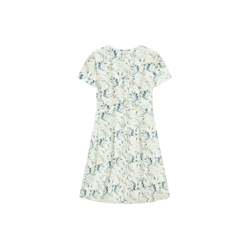 FINITY Short Sleeved Dresses Women's Beige Base Print-1
