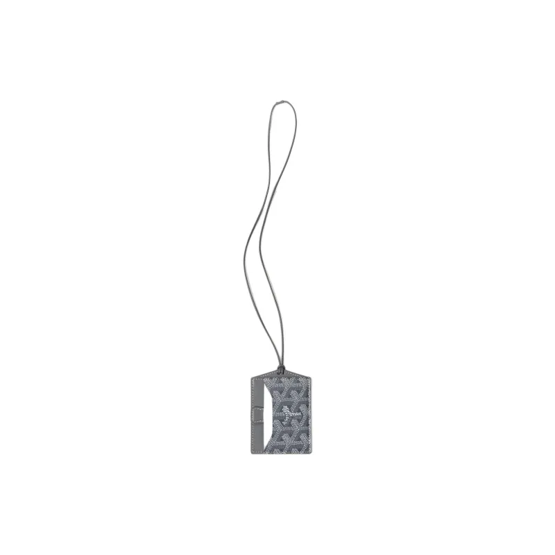 GOYARD Canvas With Calfskin Card Holder Unisex Gray-2