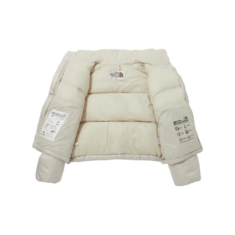 THE NORTH FACE Women's Novelty Nuptse Rds Down Jacket Cream Beige-2