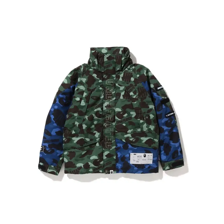 A BATHING APE X Undefeated Color Camo Snowboard Down Jacket-3