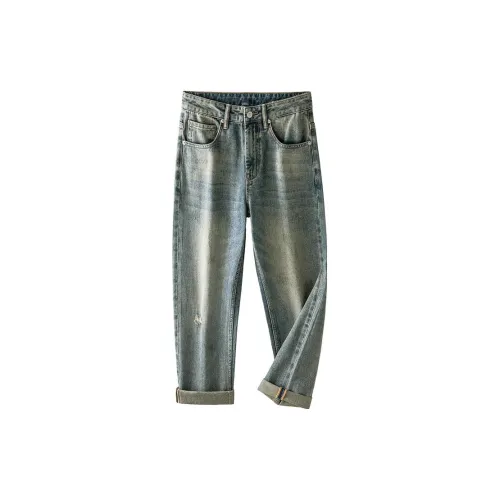 GTRG Jeans Unisex Nostalgic Blue/White