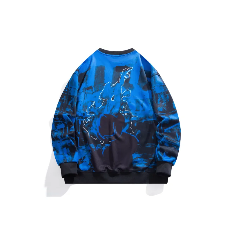 FireMonkey Sweatshirts Unisex Black Blue-1