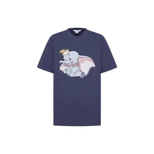 Disney X URBAN REVIVO Disney Collection T-Shirts Women's Dark Gray