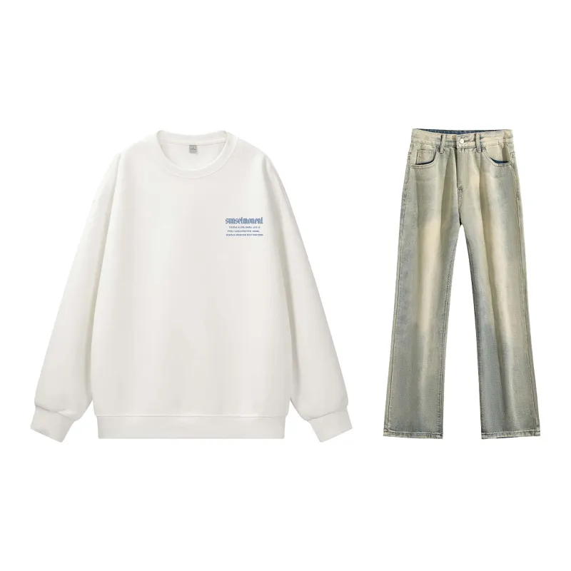 SUNSETMONENT Sweatshirt Set Unisex-26