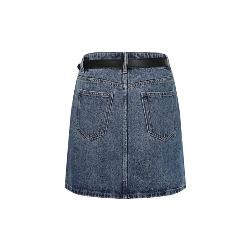 URBAN REVIVO Denim Short Skirts Women's Blue-1