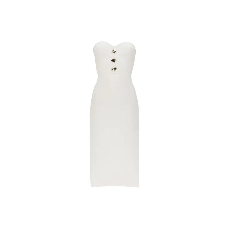 Self-portrait Sleeveless Dresses Women's White-2