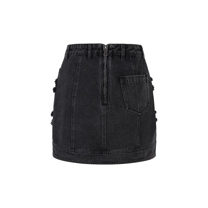 HERLIAN Denim Short Skirts Women's Black-1