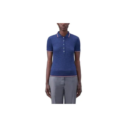 THOM BROWNE FW23 Early Autumn Collection Polo Shirts Women's Dark Blue