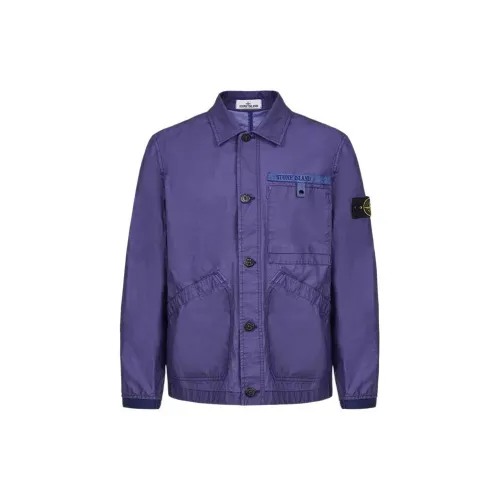 STONE ISLAND Jackets Men Blue Purple