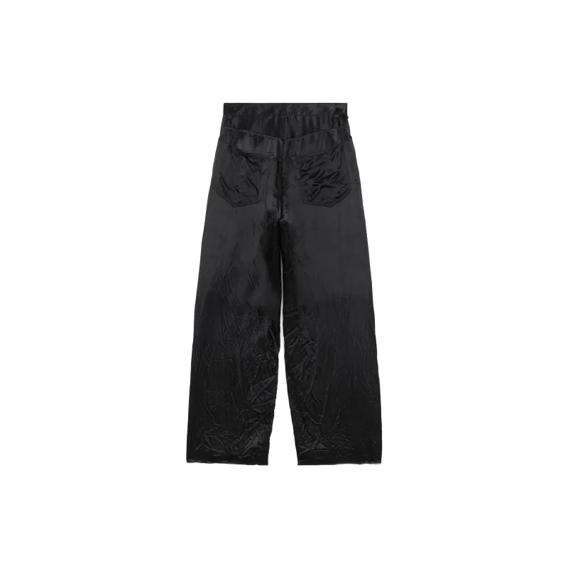Balenciaga Crinkled finish Wide leg Trousers-1