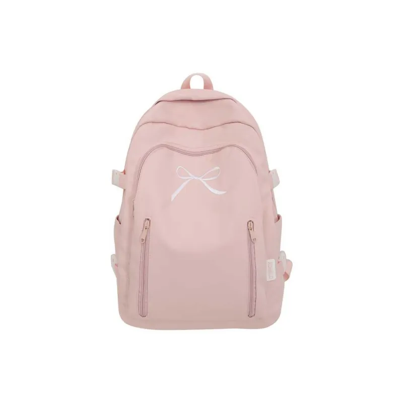 BRABOSTON Nylon Backpack Large Size Unisex Ecru/Black/Pink/Yellow/Light Blue-6