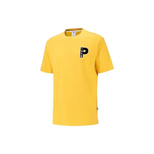 PUMA T-Shirts Unisex Mustard Color