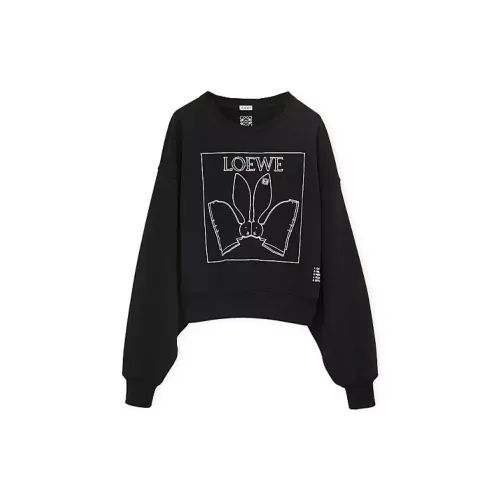 LOEWE SS23 The Year Of The Rabbit Sweatshirts Women's Black