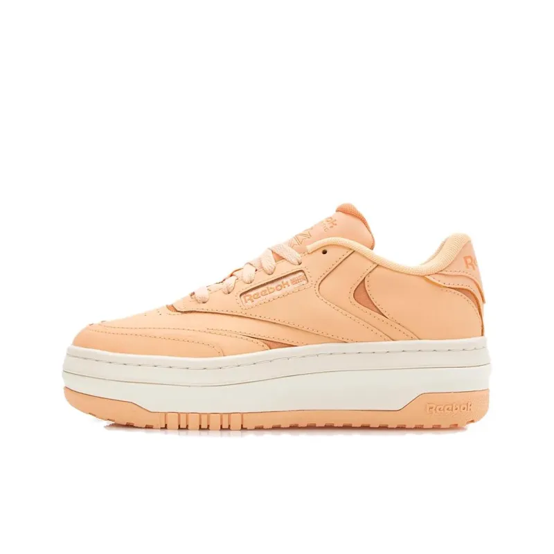 Reebok Club C Anti Slip Wear Resistant Low Top Skateboard Shoes Women's Beige-0