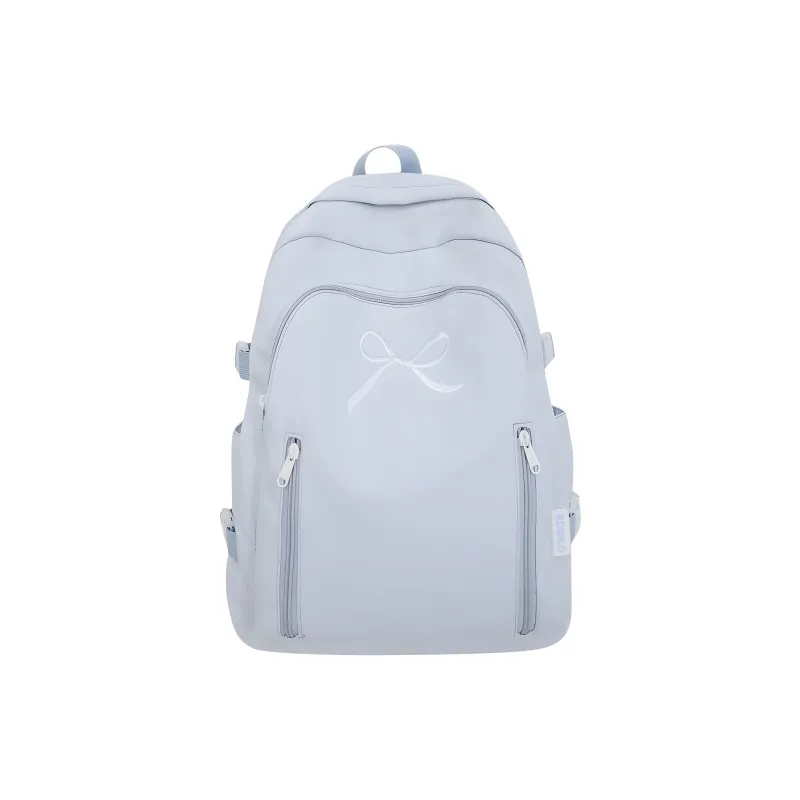 BRABOSTON Nylon Backpack Large Size Unisex Ecru/Black/Pink/Yellow/Light Blue-13