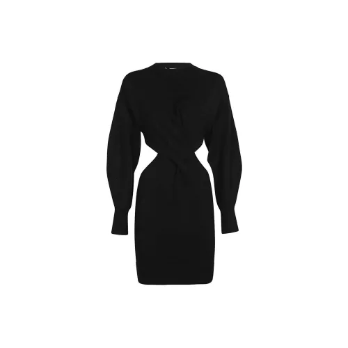 Alexander McQueen Crewneck Long-Sleeved Dress