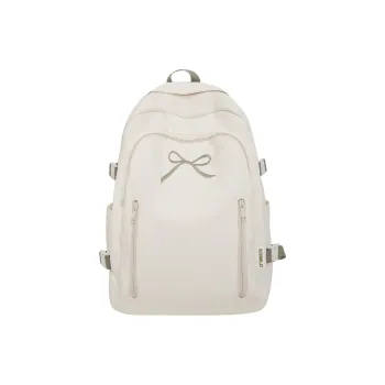 BRABOSTON Nylon Backpack Large Size Unisex Ecru/Black/Pink/Yellow/Light Blue