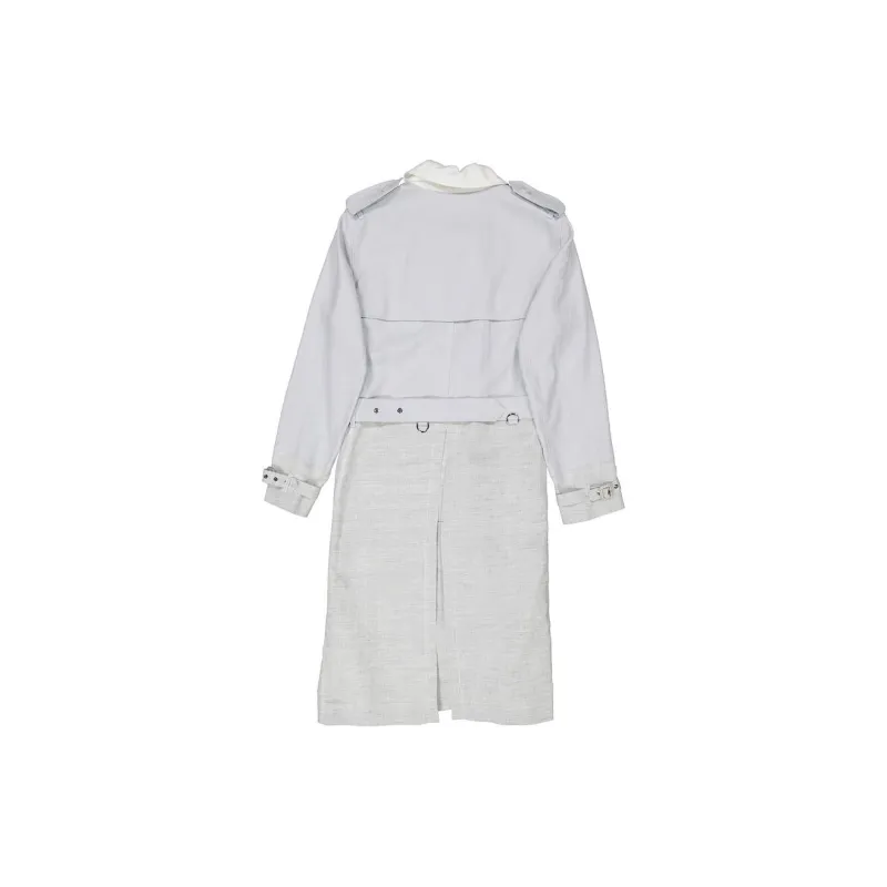 Burberry Trench Coat Men's Gray White-1