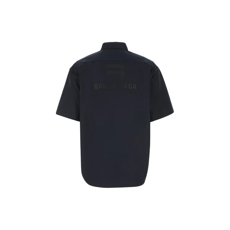 Balenciaga Shirts Men Navy Blue-1