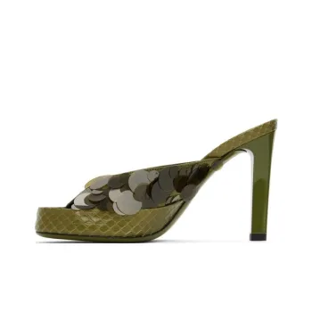 FENDI Slide Slippers Women's Green
