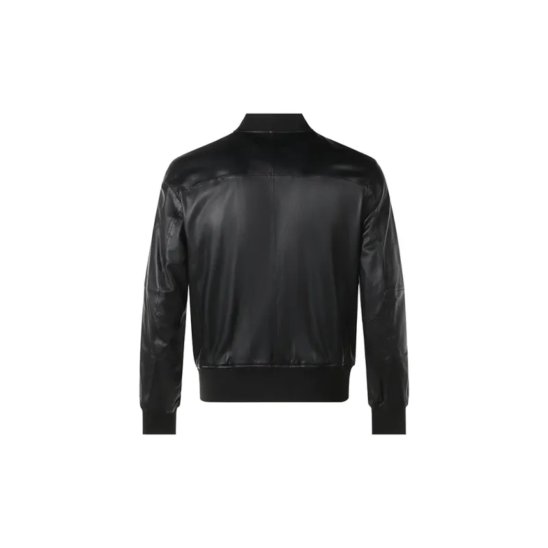 EMPORIO ARMANI Leather Jacket Men's Black-1