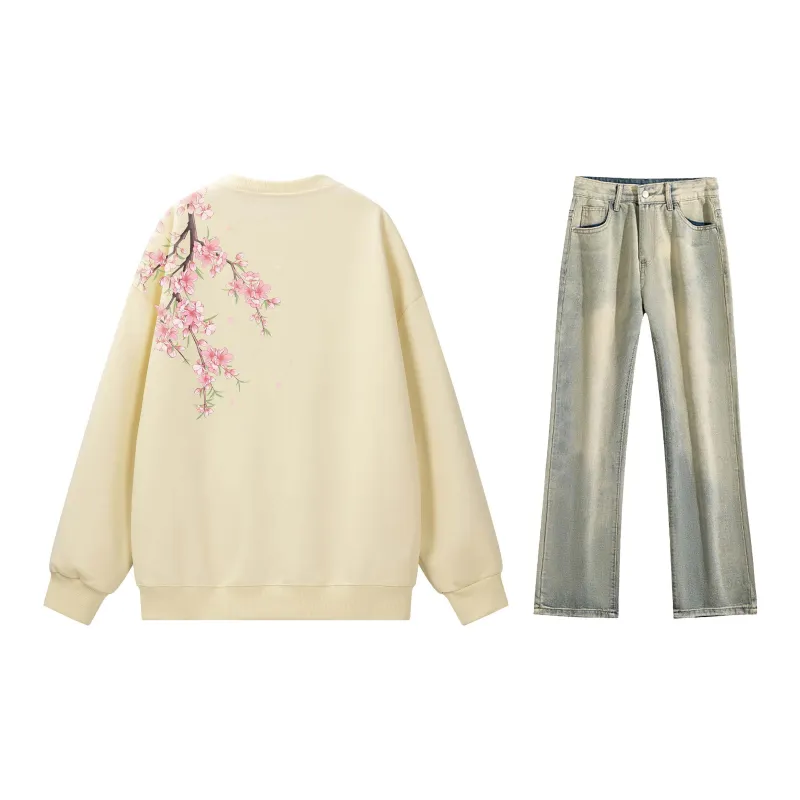 SUNSETMONENT Sweatshirt Set Unisex-30