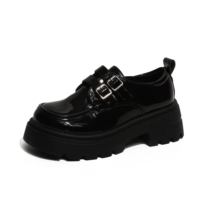 NUNZ Loafers Women's Black Glossy/Black Matte-1