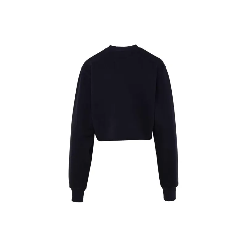 AMBUSH Logo Embroidered Crewneck Cropped Sweatshirt-1