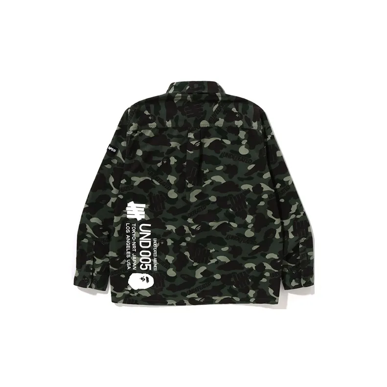 A BATHING APE X UNDEFEATED Color Camo Flannel Jacket-5