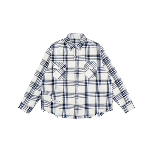 BENMYSHOWER Shirts Unisex Blue/White Check