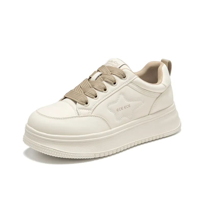 Spider King Low Top Skateboard Shoes Women's Apricot-3