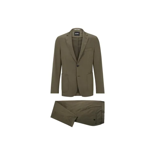 HUGO BOSS Business Suits Men Light Green