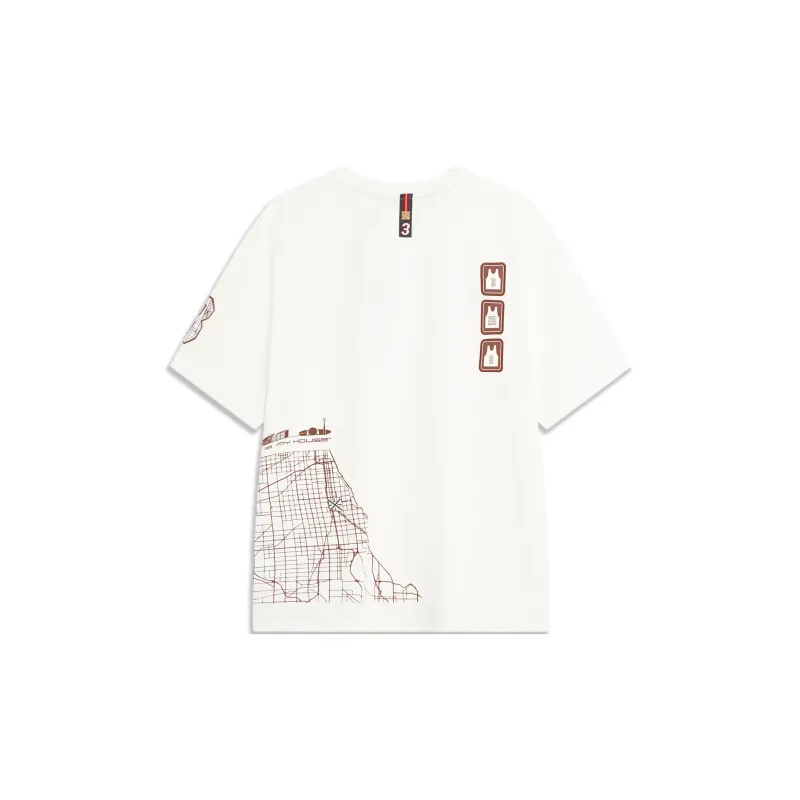 LINING Wade Collection T Shirts Unisex Ecru-1