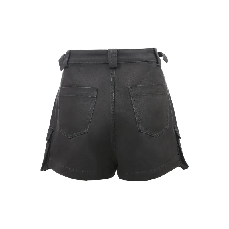 ONLY Casual Shorts Women's Gray Wool-1