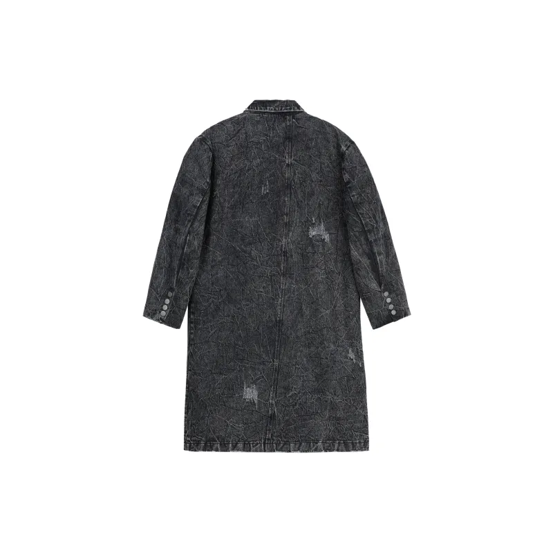 VANN VALRENCÉ Trench Coats Men Washed Gray-1