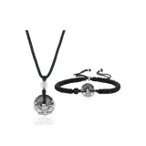 Full of Phantom Qi Necklace+Bracelets [925 Silver/Black Obsidian]