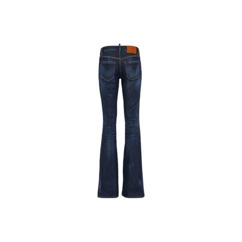 DSQUARED 2 Dark Clean Washed Medium Waist Flare Jeans-1