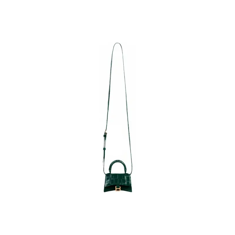 Balenciaga Cow Leather Crossbody Bag Mini Women's Green-4