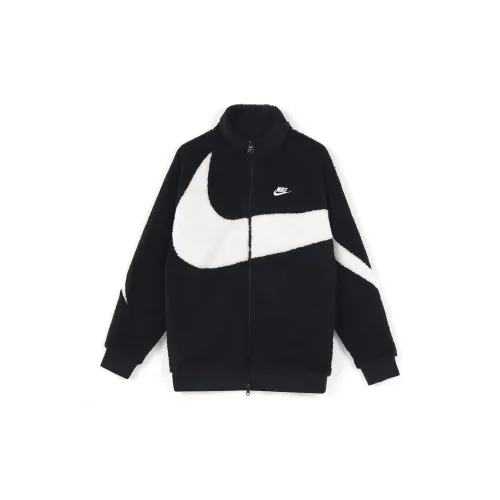 Nike Big Swoosh Reversible Boa Jacket Asia Sizing Black White