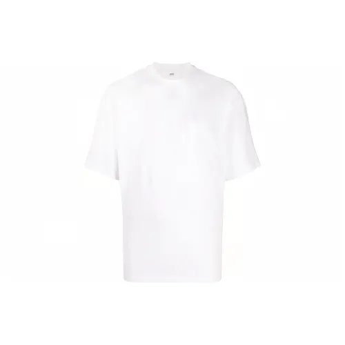 AMI Paris Embroidered-logo Organic Cotton T-shirt