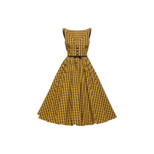 MIU MIU Sleeveless Dresses Women's Corn Yellow