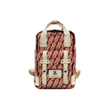 MACK JODAER Synthetic Leather Patchwork Denim Women's Bags Regular Women's Red/off-White